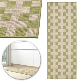 mata-kuchenna-podlogowa-45x120-cm-tkana-zielony-kremowy-miekka-elegancka