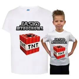 koszulka-dziecieca-z-imieniem-minecraft-tnt-bluzka-prezent-128-cm