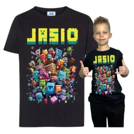 koszulka-dziecieca-z-imieniem-minecraft-bluzka-personalizacja-prezent-122cm