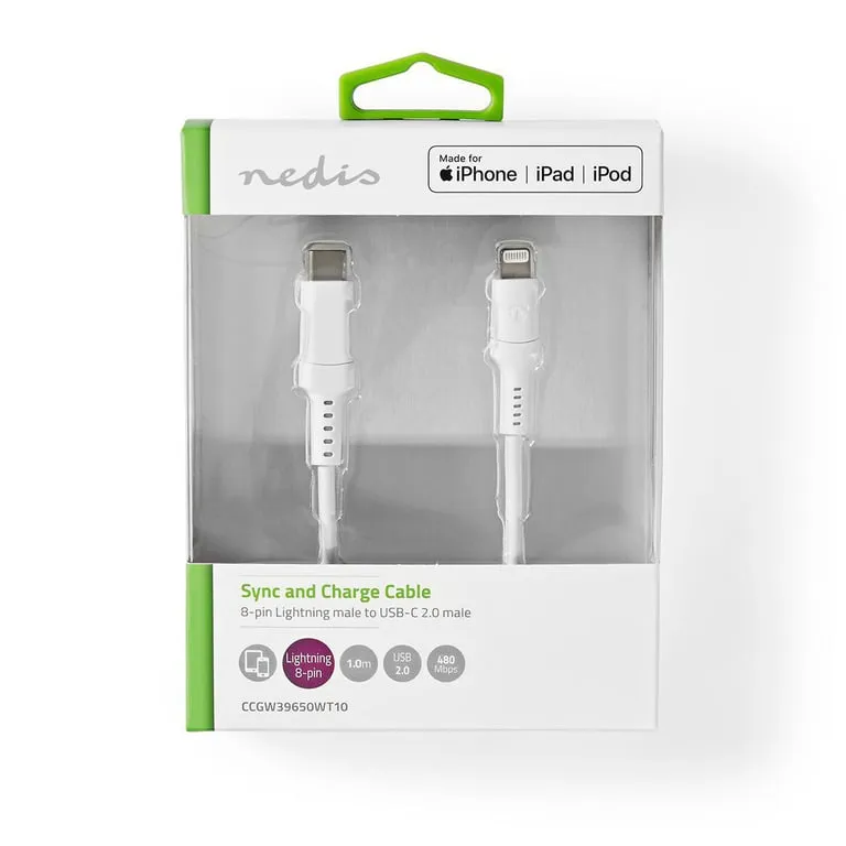 nedis-ccgw39650wt10-kabel-lightning-1-m-bialy