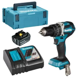 makita-aku-wiertarko-wkretarka-udarowa-udar-18-1x5ah-bl1850-dc18rc-dhp484zj