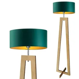 lampa-stojaca-podlogowa-zielona-drewniana-led-e27-z-abazurem-nowoczesna