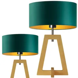 lampka-nocna-biurkowa-stolowa-zielona-drewniana-z-abazurem-led-e27-modna