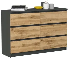 komoda-szafka-120cm-6-szuflad-antracyt-dab-wotan