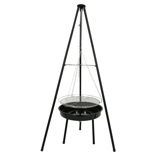 PALENISKO OGRODOWE 2w1 GRILL WĘGLOWY RUSZT BBQ1000 + 6 MATA TEFLONOWA