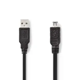 nedis-ccgp60200bk20-kabel-usb-usb-2-0-2-m-usb-a-mini-usb-a-czarny