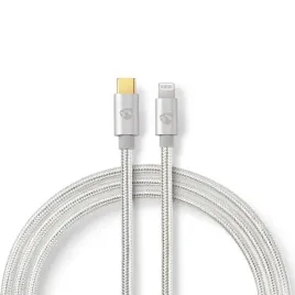 nedis-cctb39650al10-kabel-lightning-1-m-aluminium