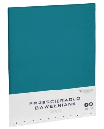 przescieradlo-bawelniane-bez-gumki-tradycyjne-turkusowe-140x200