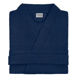 damski-szlafrok-bawelna-kimono-wafel-granat-xs