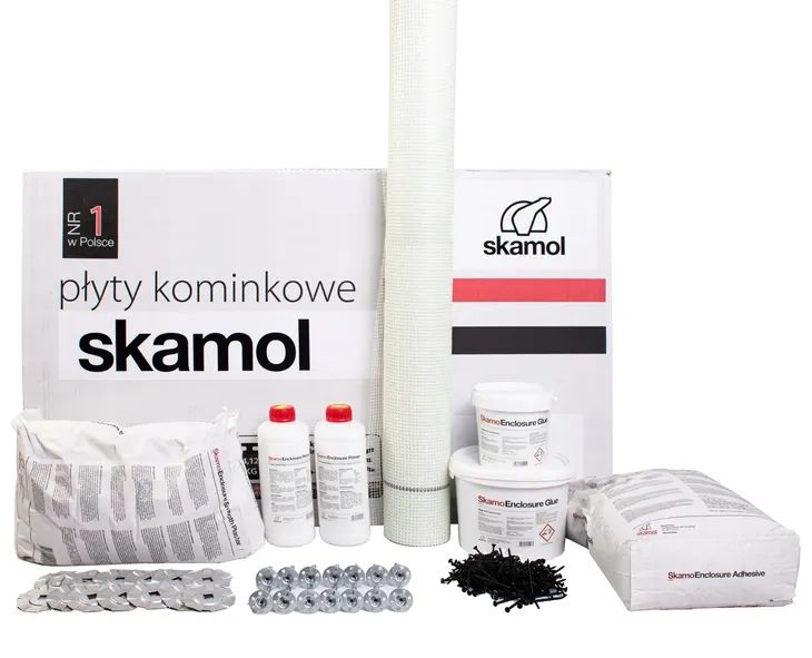 PŁYTA KOMINKOWA SKAMOL ZESTAW 17 PŁYT + AKCESORIA