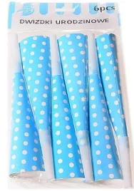 gwizdkitrabki-papierowe-kropki-niebieskie-6szt