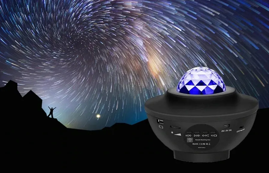 lampka-projektor-star-projector-czarny-stan-nowy