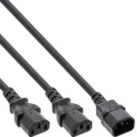 inline-16657k-kabel-zasilajace-czarny-3-m-c14-panel-panel-2-x-c13