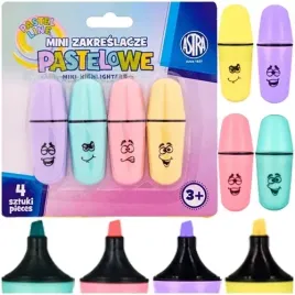 zakreslacz-pastelowy-astra-z-minka-sciety-plaski-emotka-buzka-4-kolory