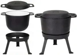 kociolek-mysliwski-8-l-emaliowany-garnek-na-ognisko-patelnia-grill-emalia