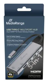 mediarange-mrcs511-huby-i-koncentratory-usb-type-c-480-mbit-s-srebrny