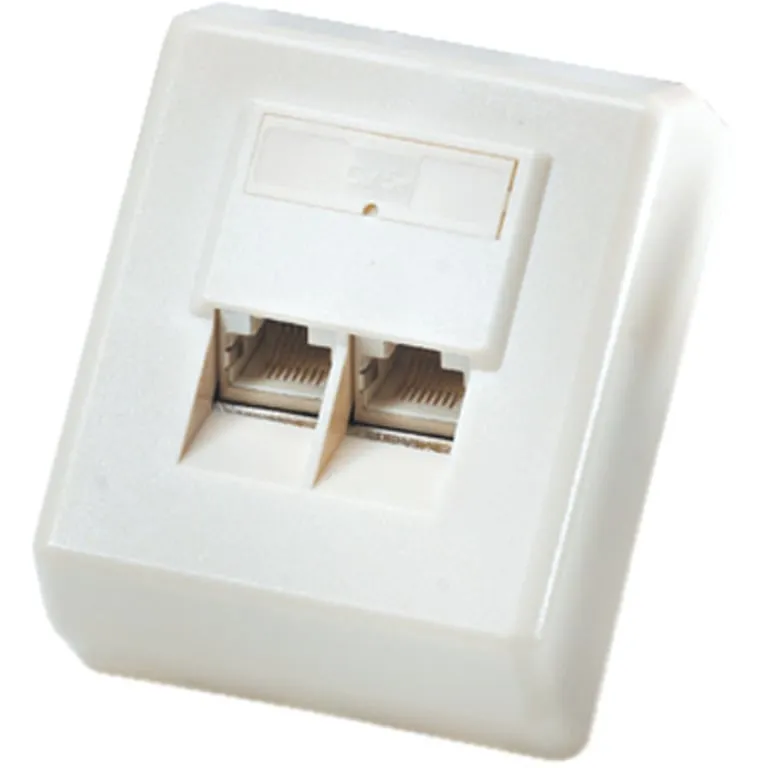 roline-surface-mount-wall-jack-cat-5e-unshielded-white