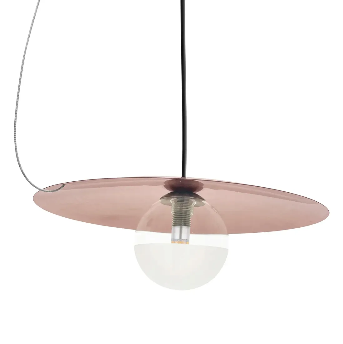 lampa-sufitowa-wiszaca-metalowa-czarno-rozowo-zlota-black-rose-gold-stan-nowy