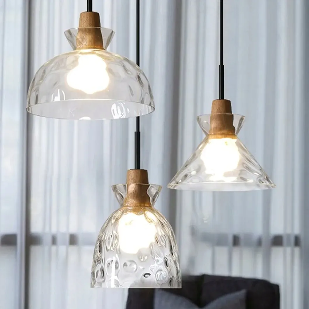 lampa-sufitowa-wiszaca-szklana-drewno-boho-retro-stan-nowy