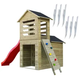 domek-dla-dzieci-robert-drewniany-dwupietrowy-ze-scianka-slizg-i-kotwy