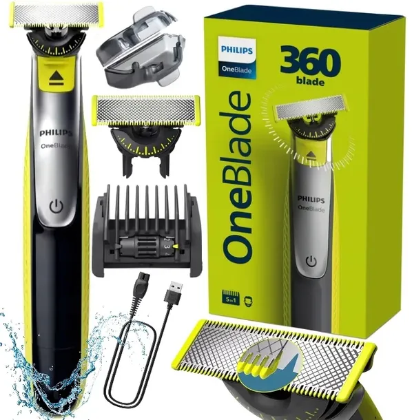 GOLARKA PHILIPS ONEBLADE 360 TRYMER DO ZAROSTU CIAŁA MASZYNKA DO GOLENIA