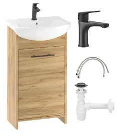 zestaw-szafka-lazienkowa-dab-zloty-45cm-z-umywalka-czarna-bateria-i-syfonem