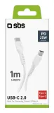 sbs-tecabletcc10w-kabel-usb-usb-2-0-1-m-usb-c-bialy