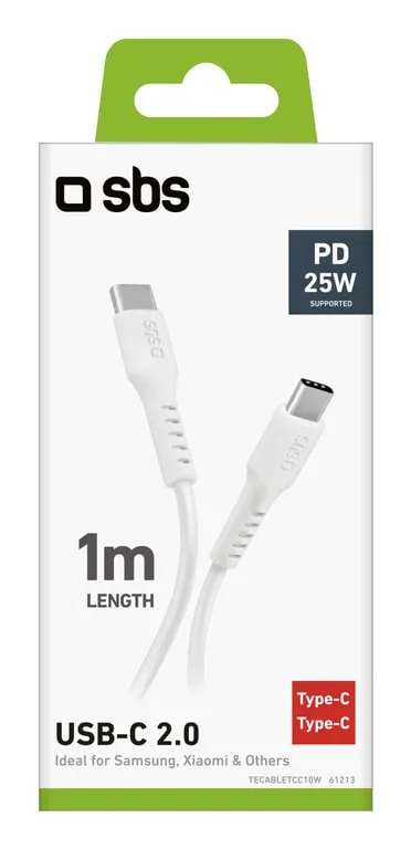 sbs-tecabletcc10w-kabel-usb-usb-2-0-1-m-usb-c-bialy