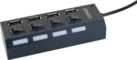 schwaiger-uh4013-huby-i-koncentratory-usb-2-0-480-mbit-s-czarny