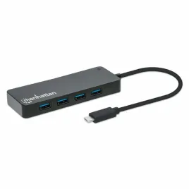 manhattan-168410-huby-i-koncentratory-usb-type-c-5000-mbit-s-czarny