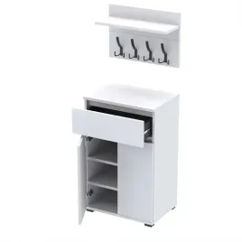 szafka-na-buty-z-szuflada-tres-50x36-wieszak-bialy