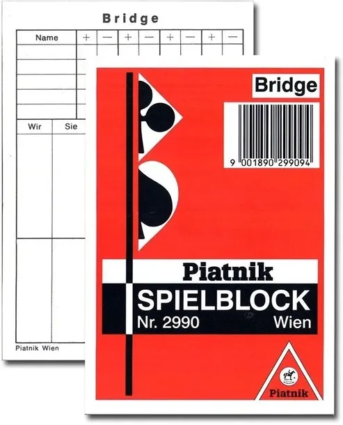 Bloczek do Brydża Piatnik - Mały Zapis Punktów