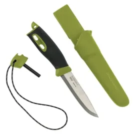 noz-mora-companion-spark-zielony-krzesiwo-104mm-paracord