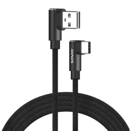savio-cl-164-dwustronny-usb-typu-c-2m-ktowy-oplot-kabel-usb-usb-2-0