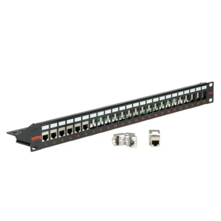 roline-cat-6-19-keystone-patch-panel-stp-black