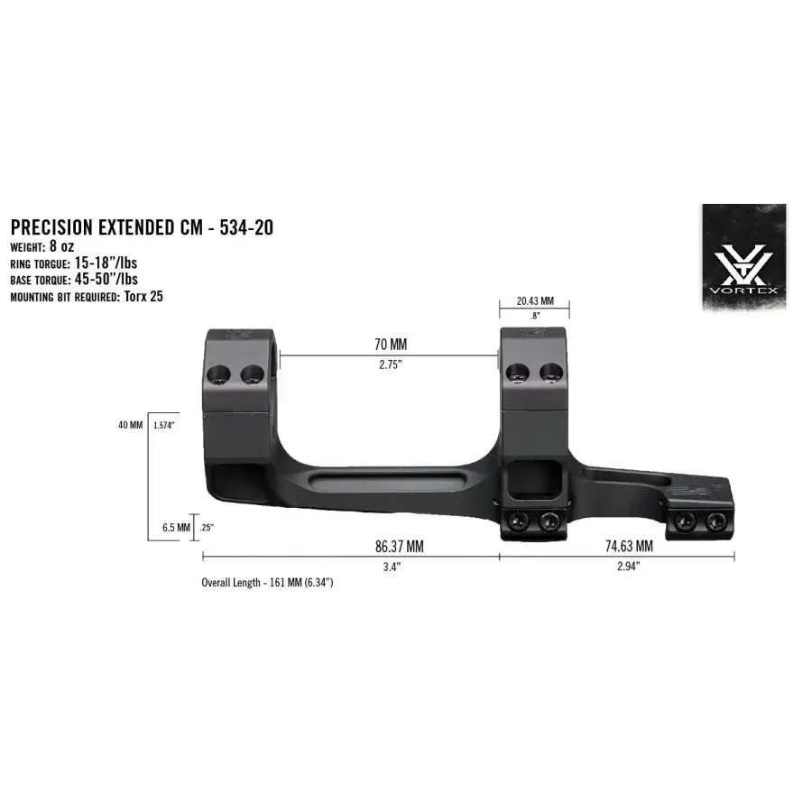 montaz-vortex-precision-extended-34-mm-20-moa-stan-nowy