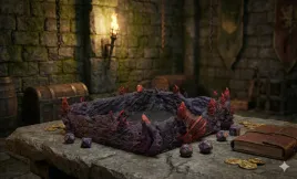 tacka-na-kosci-organic-druk-3d-fiolet-malowana-wargaming-rpg