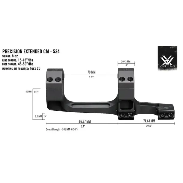 montaz-vortex-precision-extended-34-mm-stan-nowy-marka-vortex