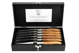 noze-laguiole-do-stekow-luxury-line-drewno-oliwne-6-szt