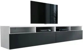 szafka-rtv-pod-telewizor-200-biala-drzwiczki-czarny-mat-stojaca-wiszaca