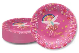 talerzyki-papierowe-dla-dziewczynki-party-unicorn-jednorozce-18-cm-8-szt