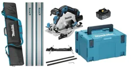 makita-pila-tarczowa-1x3ah-bl1830-adapter-lacznik-torba-szyna-2x1m-dhs680zj