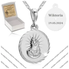 srebrny-lancuszek-z-medalikiem-pr-925-pamiatka-i-komunii-swietej-gratisy
