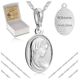 srebrny-lancuszek-medalik-madonna-925-dla-dziewczynki-na-komunie-grawer