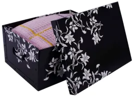 pudelko-ozdobne-kartonowe-midi-czarne-barokowe-kwiaty-37-cm