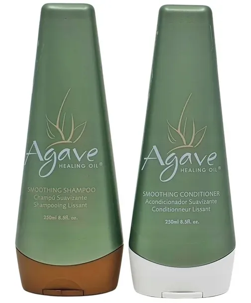Szampon i odżywka zestaw po keratynie nanoplastii wygładza 2x250ml AGAVE