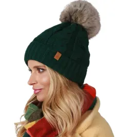 czapka-zimowa-damska-polar-warkocz-zielona-a6