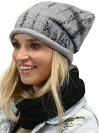 czapka-beanie-damska-bawelniana-z-polarem-smerfetka-kolory-wz14