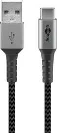 goobay-49295-kabel-usb-usb-2-0-05-m-usb-c-usb-a-czarny-szary