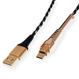 roline-11-02-8920-kabel-usb-usb-2-0-1-m-usb-a-usb-c-czarny-zloto